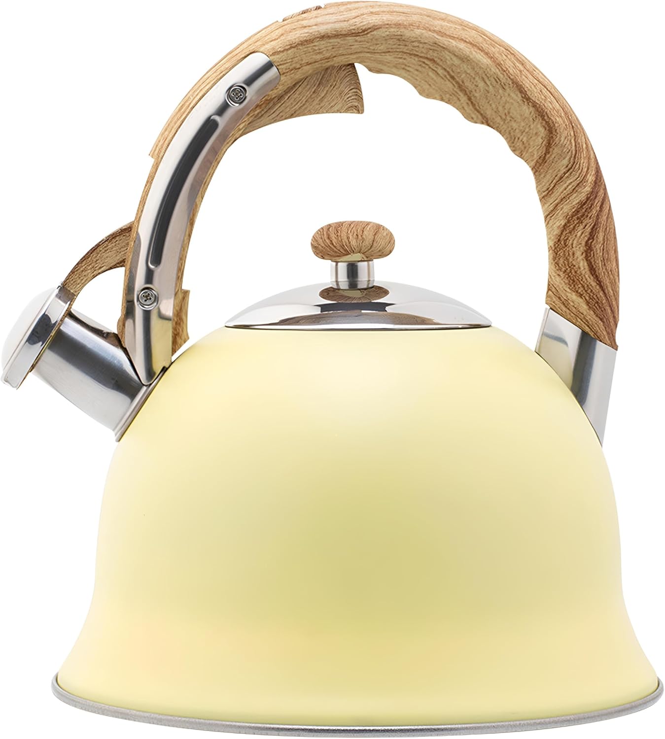 Tea Kettle Stovetop,3.5L Stainless-Steel Whistling Tea Kettle With Lid, Works For All Stovetops,Perfect Tea Pots for Stove Top for Preparing Hot Water for Coffee or Tea (Yellow)
